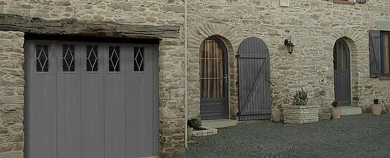 porte de garage latéral - grise
