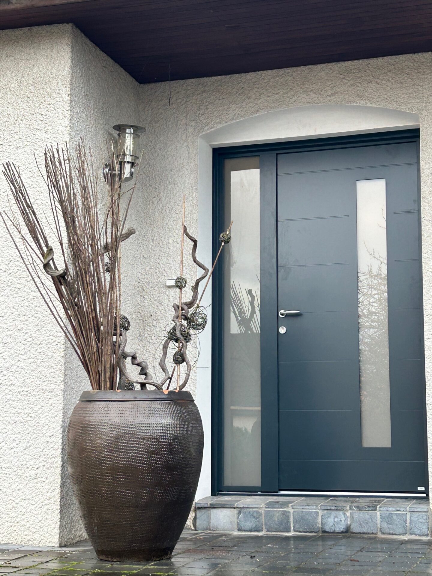 porte d'entrée en aluminium avec vitrage sur mesure
