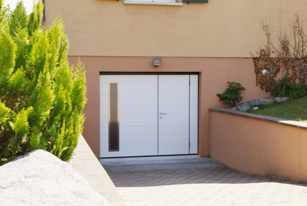 porte de garage blanche design